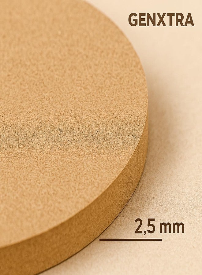 GENXTRA® Round MDF Cutouts for Crafts - Pack of 6 - 2.5mm Thick Wood Boards - DIY Painting, School Projects, Resin Art - Sizes from 2" to 12" (3 Inch- 6 pc Round) - Image 4